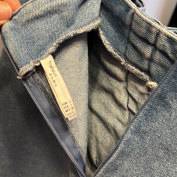Trafaluc Zara denim mini skirt size L - Picture 3 of 3